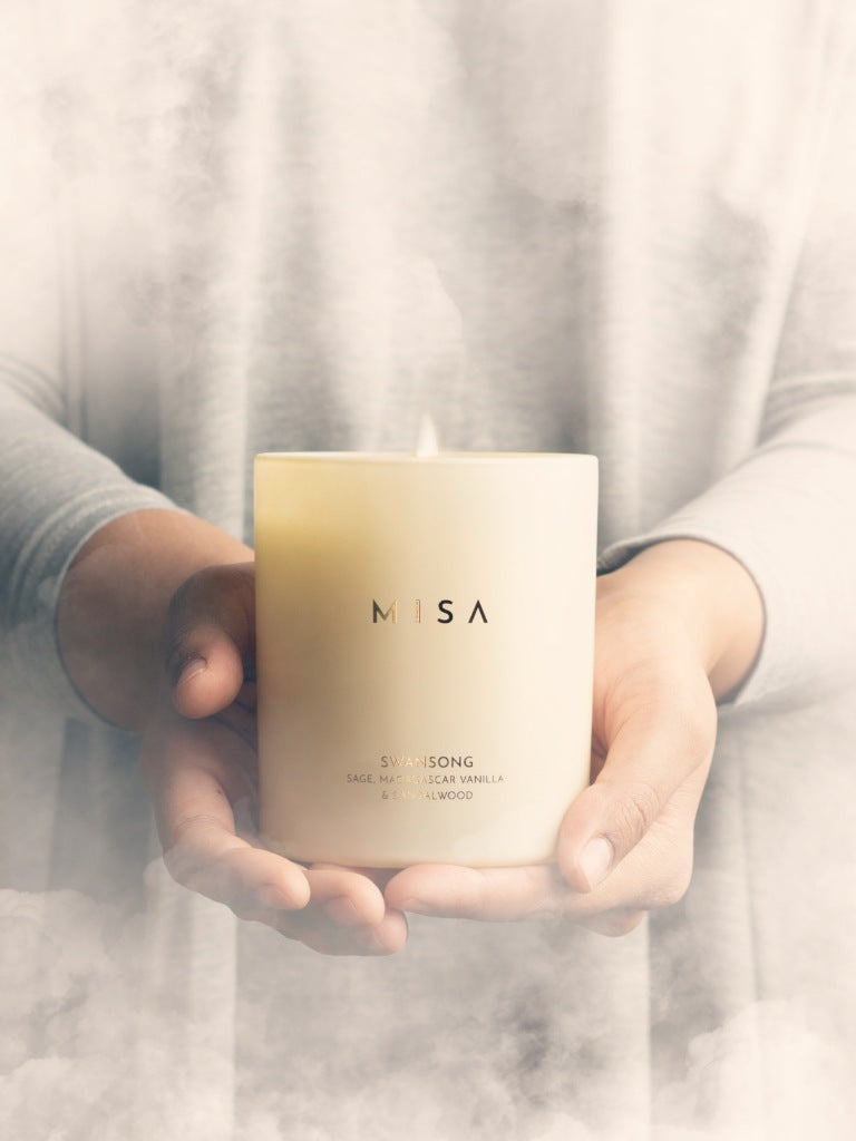 HEREBENE Luxe Minimalist Candle – White Matte Glass Jar