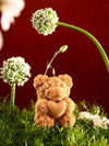 Rosé Teddy Heart Candle – 10cm Floral Soy Wax Bear
