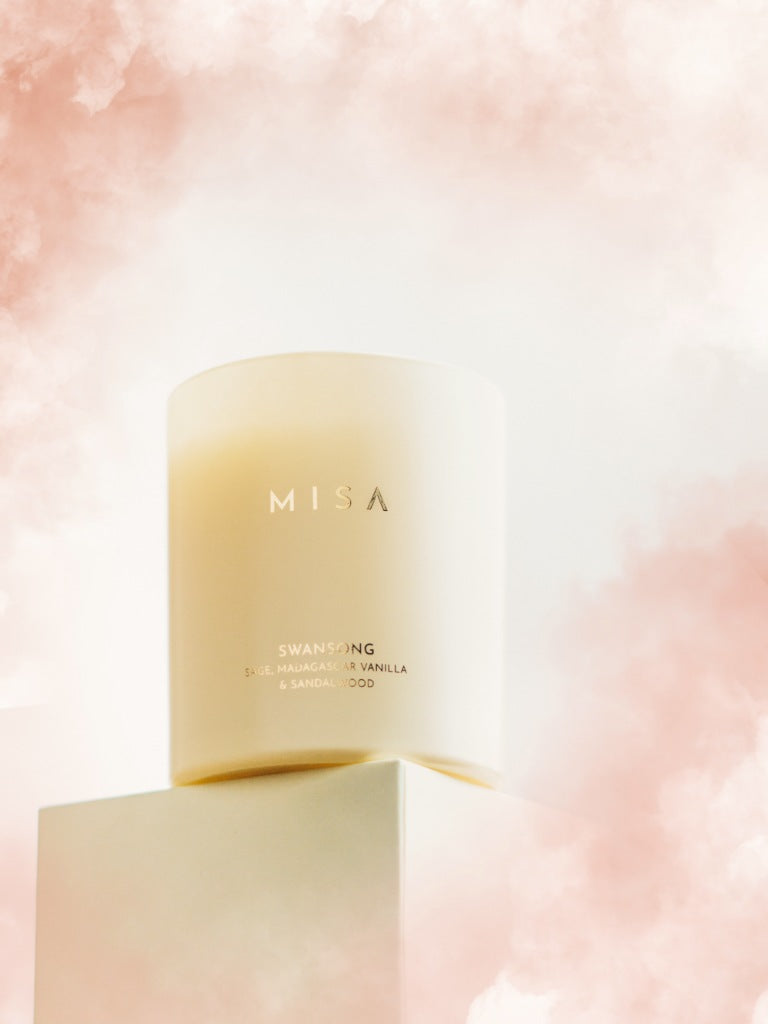 HEREBENE Luxe Minimalist Candle – White Matte Glass Jar
