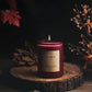 HEREBENE Pomegranate & Plum Scented Candle – Deep Red Glass Jar