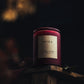 HEREBENE Pomegranate & Plum Scented Candle – Deep Red Glass Jar