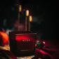 HEREBENE Pomegranate & Plum Scented Candle – Deep Red Glass Jar