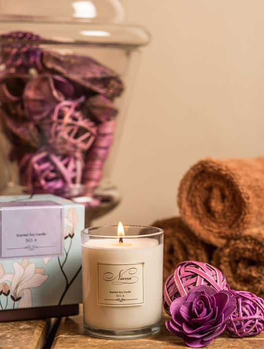 HEREBENE Scented Soy Candle  – Elegant Floral Gift Box Edition