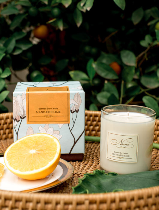 HEREBENE Scented Soy Candle  – Elegant Floral Gift Box Edition