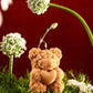 Rosé Teddy Heart Candle – 10cm Floral Soy Wax Bear